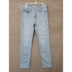 Levis 314 Shaping Straight Jeans Womens 29 Blue Light Wash Stretch
